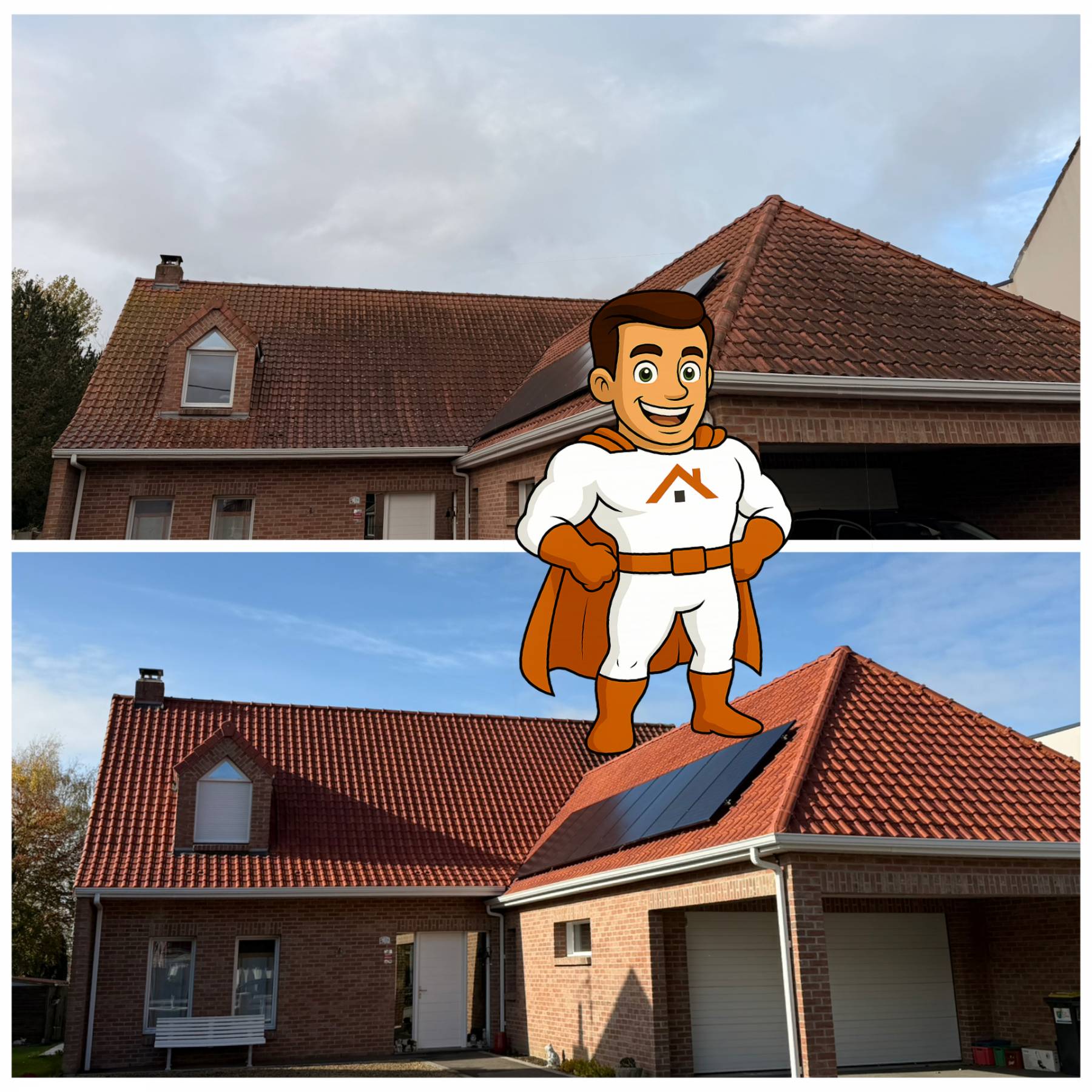 Démoussage toiture hydrofuge à bethune 